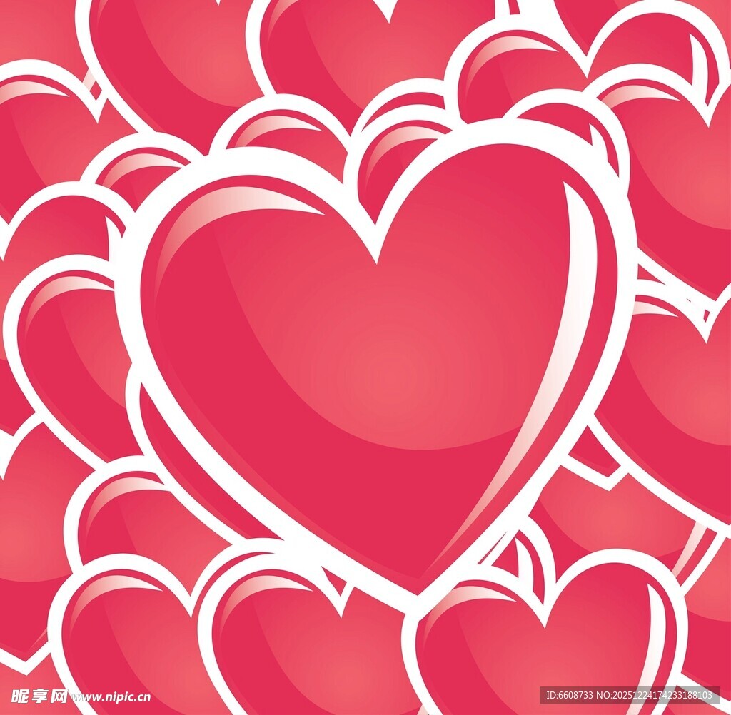 爱心图案浪漫甜蜜的视觉盛宴