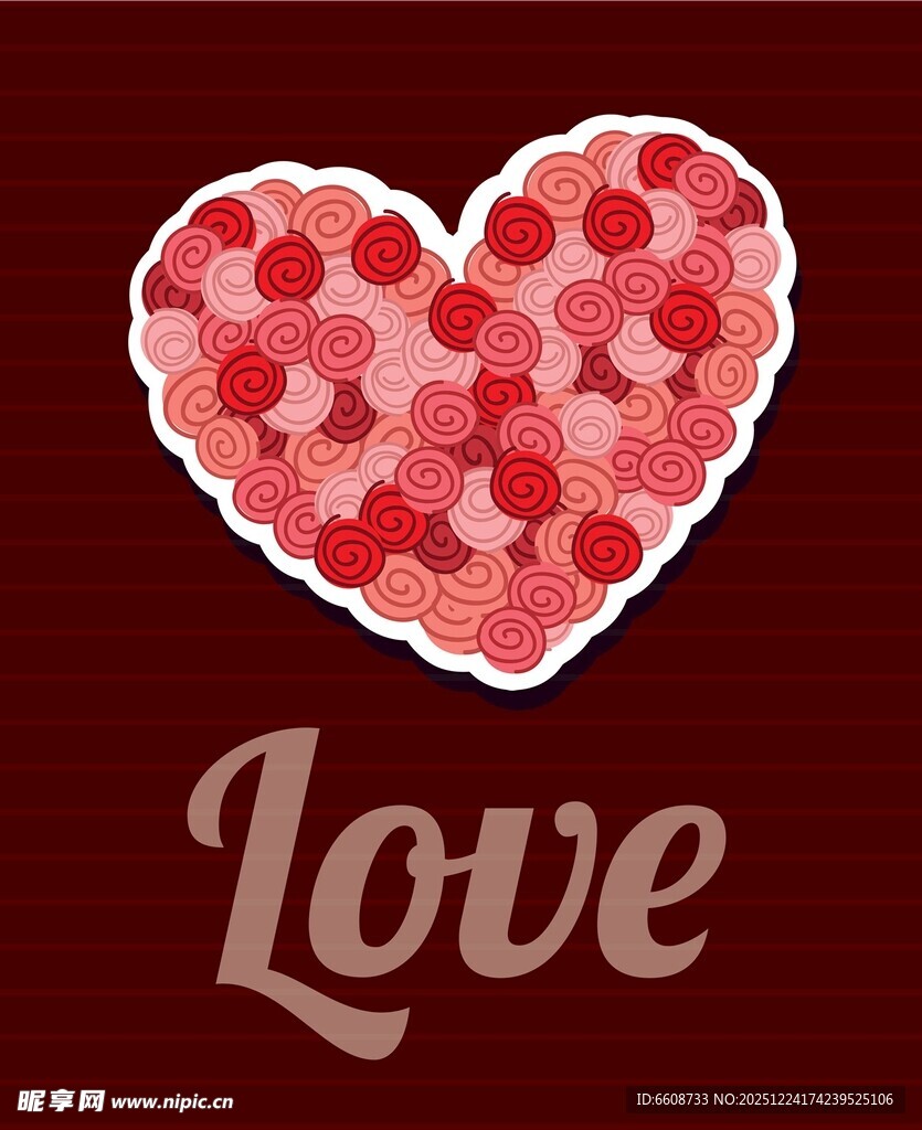 爱心图案传递浪漫爱意
