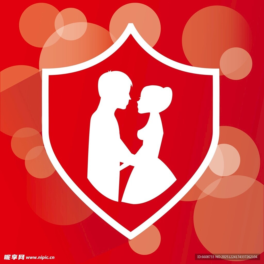 情侣防护盾牌图标