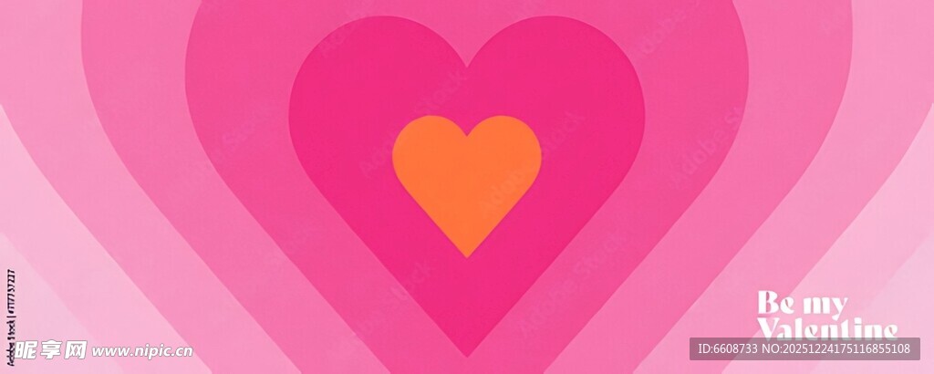 粉色爱心图案背景