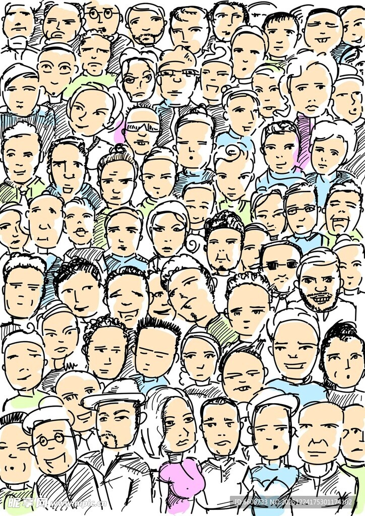 人群头像集合
