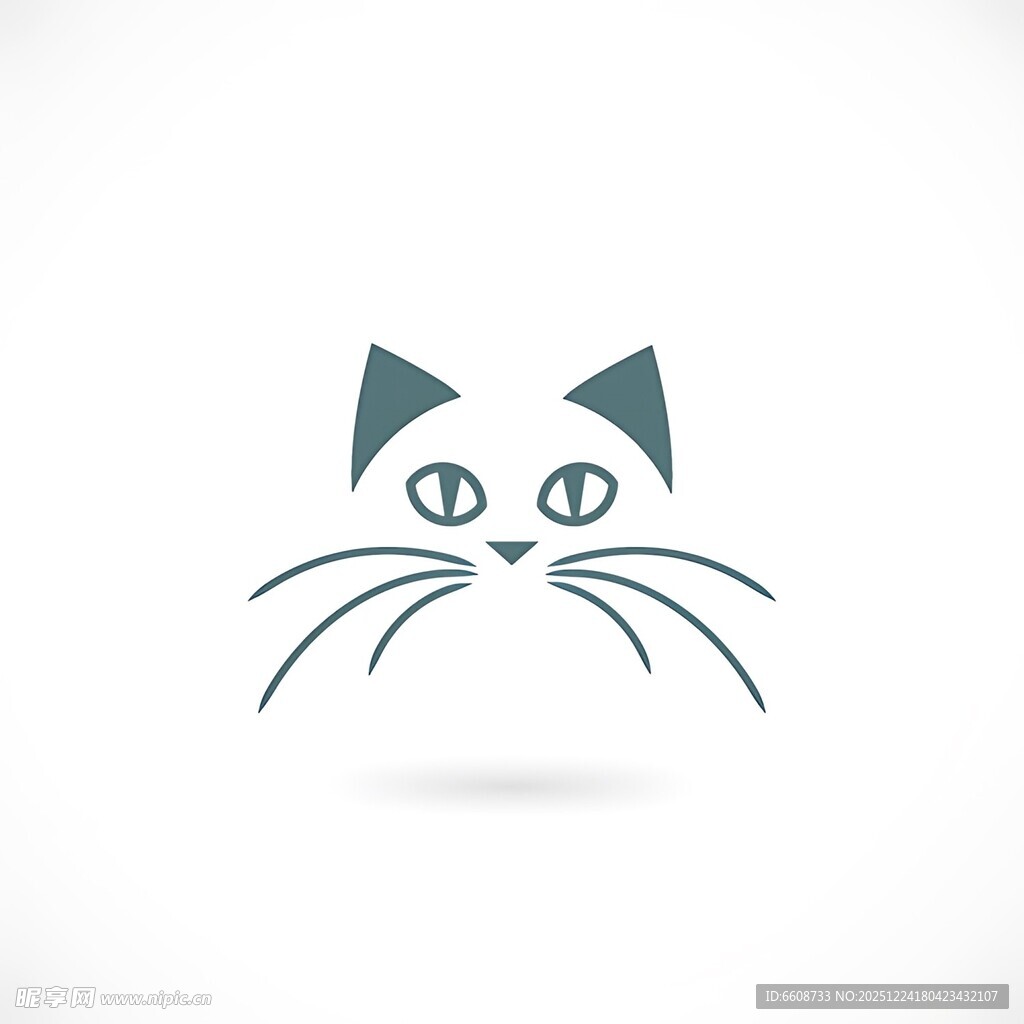 简约猫咪头像图案