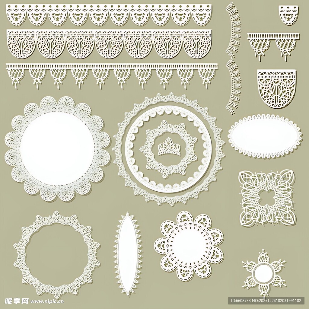 精美蕾丝花边装饰图案集