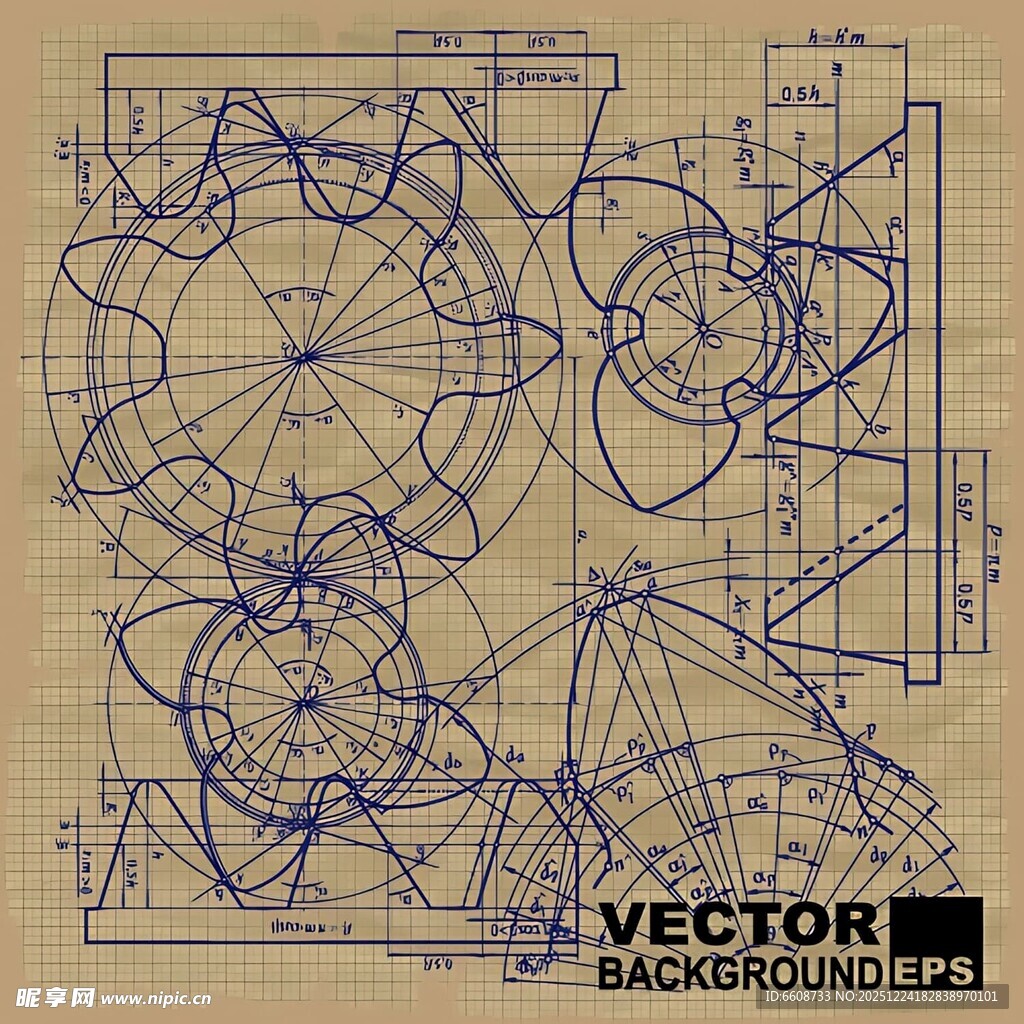 机械工程图纸设计示意图