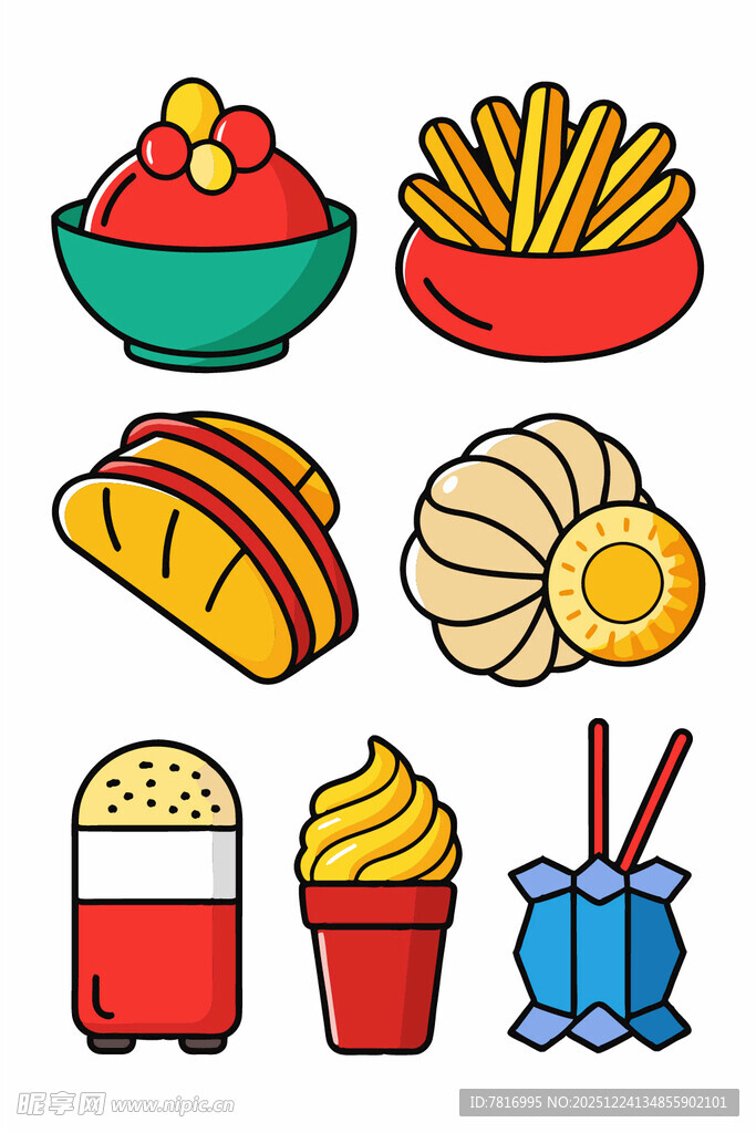 多样美味小吃集合