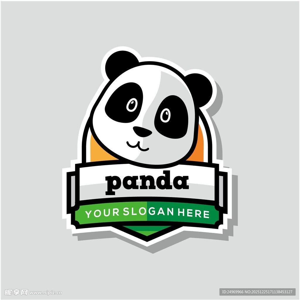 熊猫主题创意标志设计