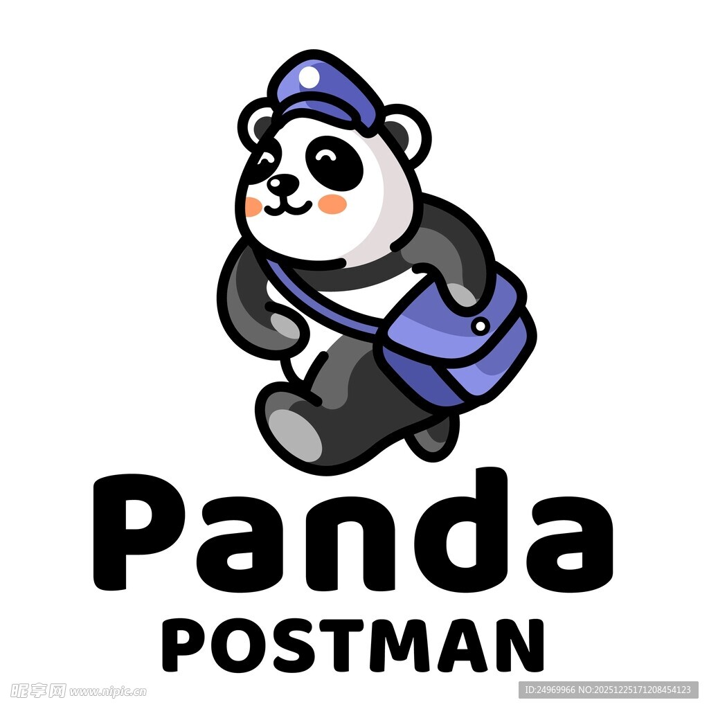 熊猫邮递员形象设计