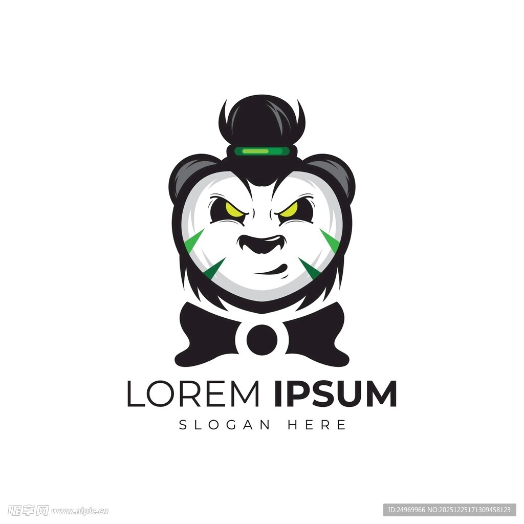 熊猫卡通标志设计