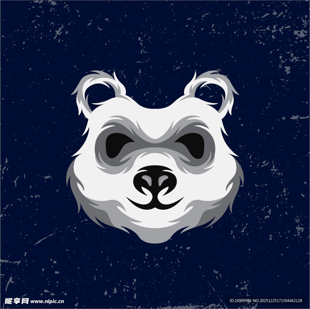 简约熊猫头像设计