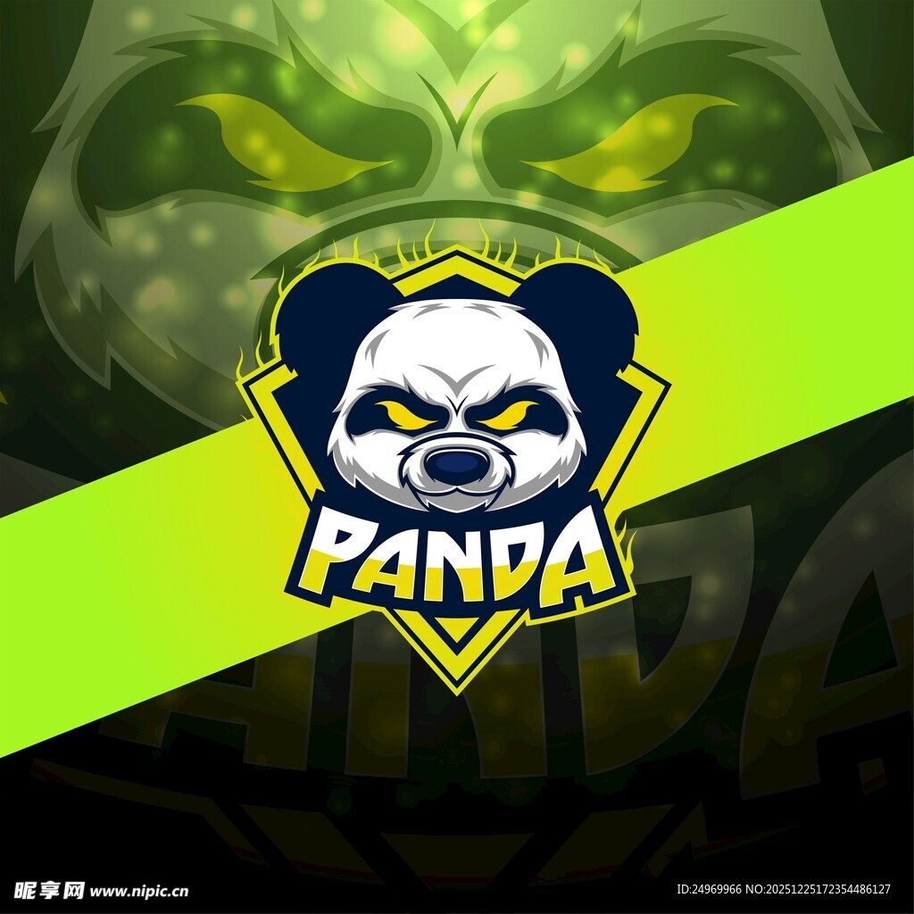 熊猫电竞标志图案设计