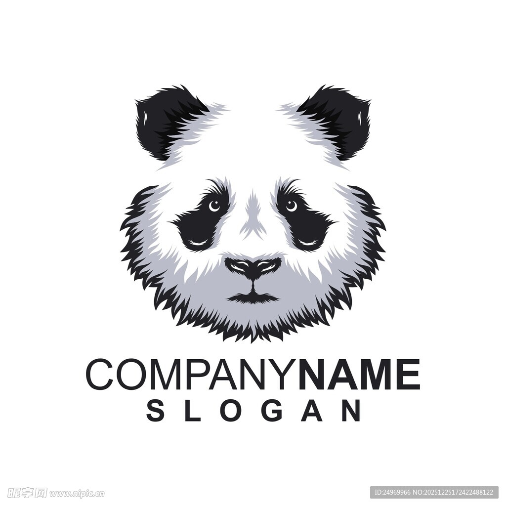 熊猫头像标志设计