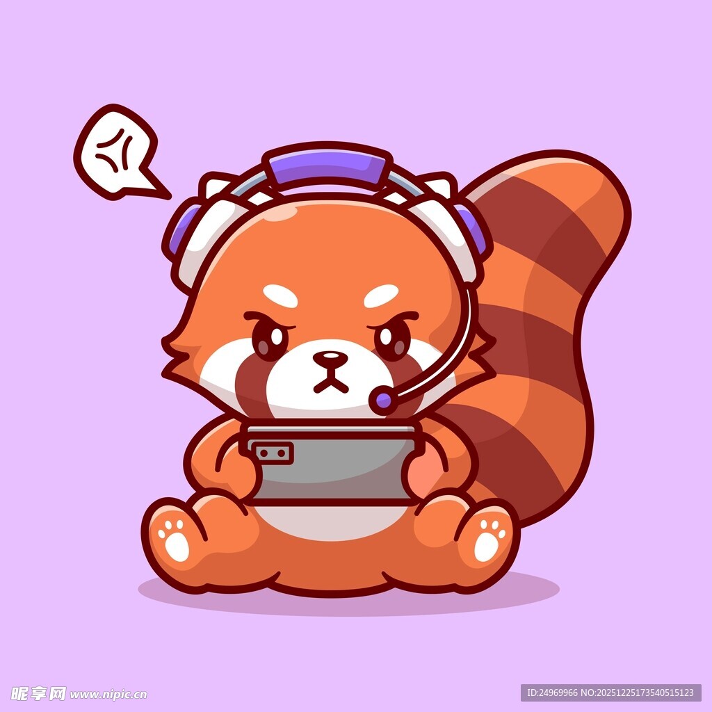 小浣熊专注玩掌机