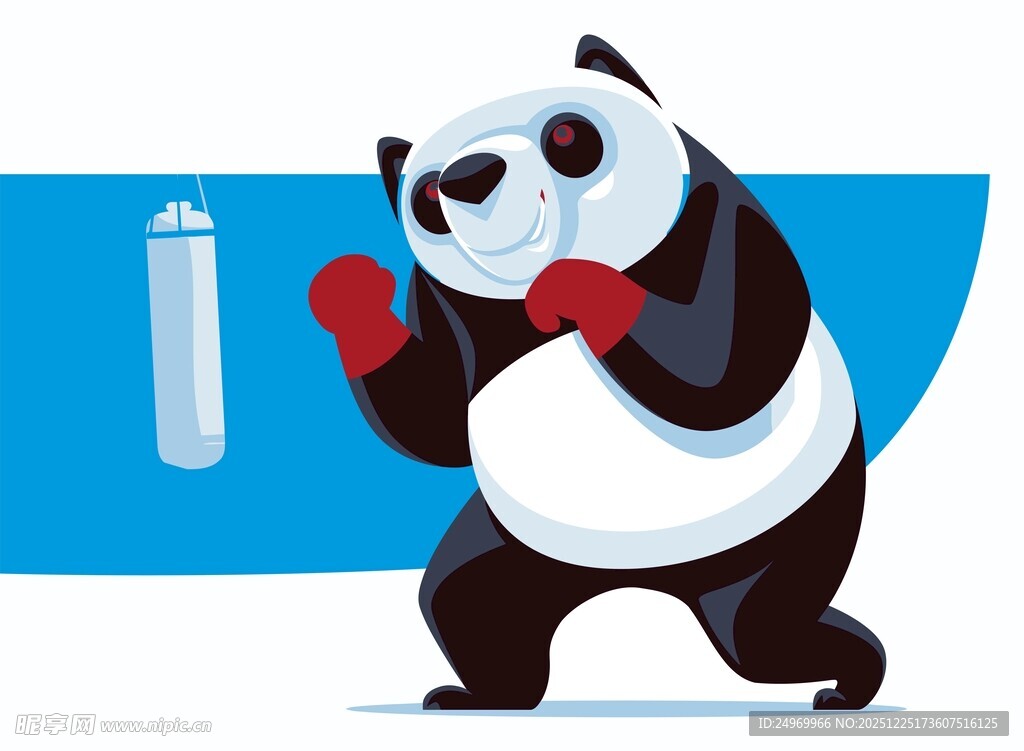 熊猫拳击手准备出击