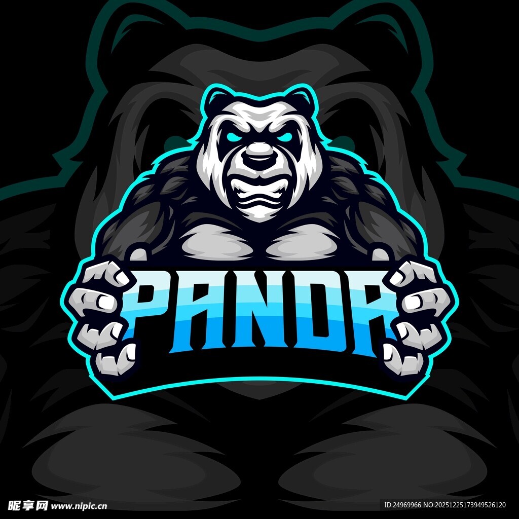 熊猫吉祥物标志设计