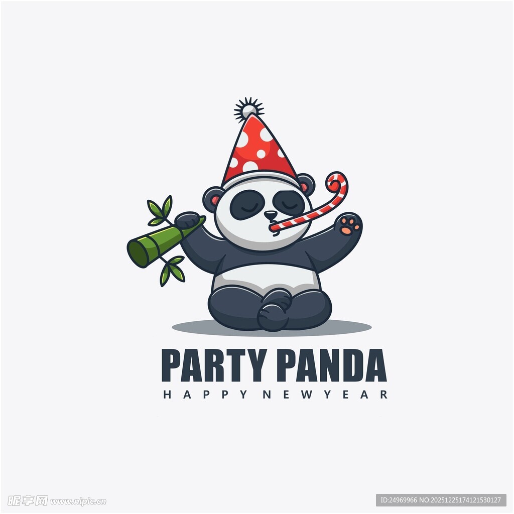 派对熊猫形象设计