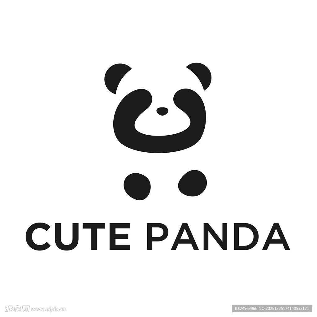 可爱熊猫标志