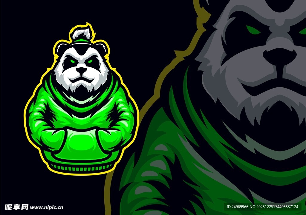 熊猫卡通形象与拟人化熊