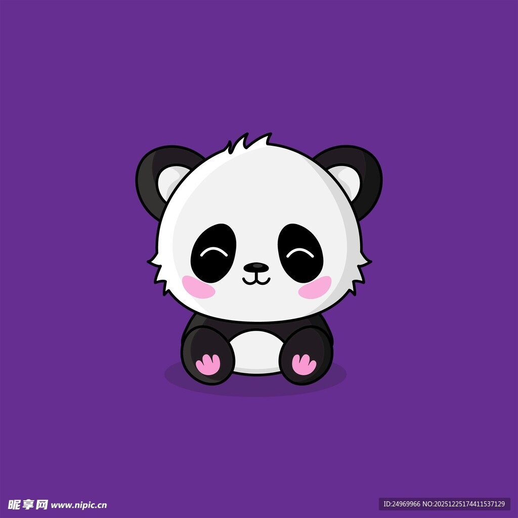 可爱熊猫卡通形象