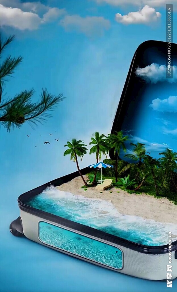 手机中展现的梦幻海岛世界