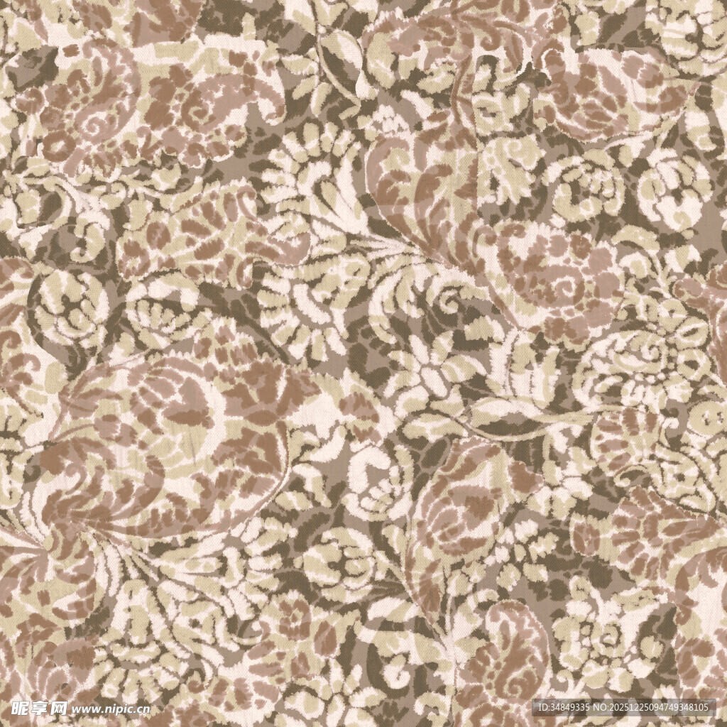 复古花卉图案纹理背景