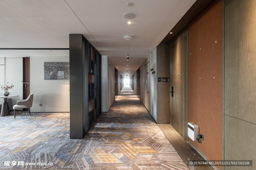 现代酒店走廊室内场景
