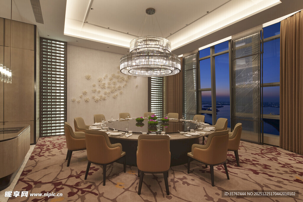 豪华现代风格餐厅室内景