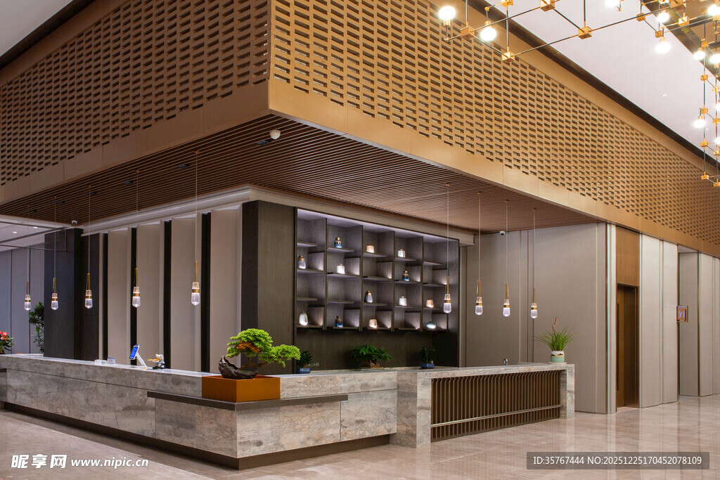 现代风格酒店大堂接待区