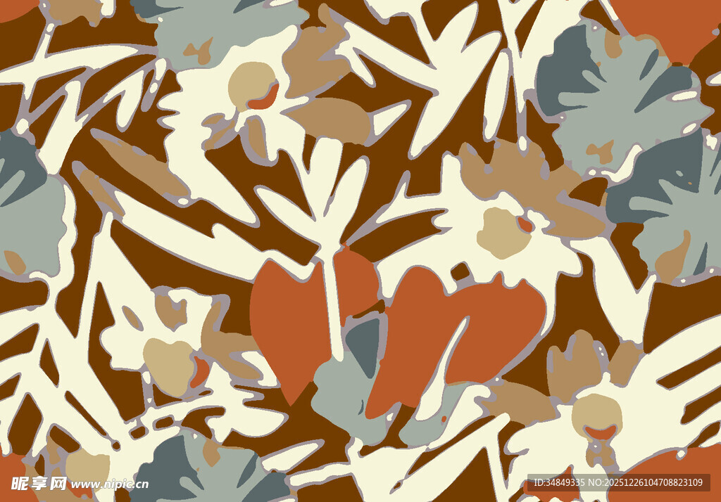 复古花卉植物图案纹理