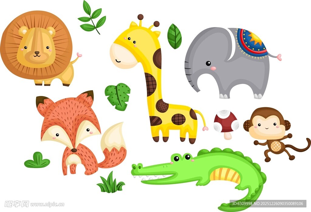 可爱卡通动物集合