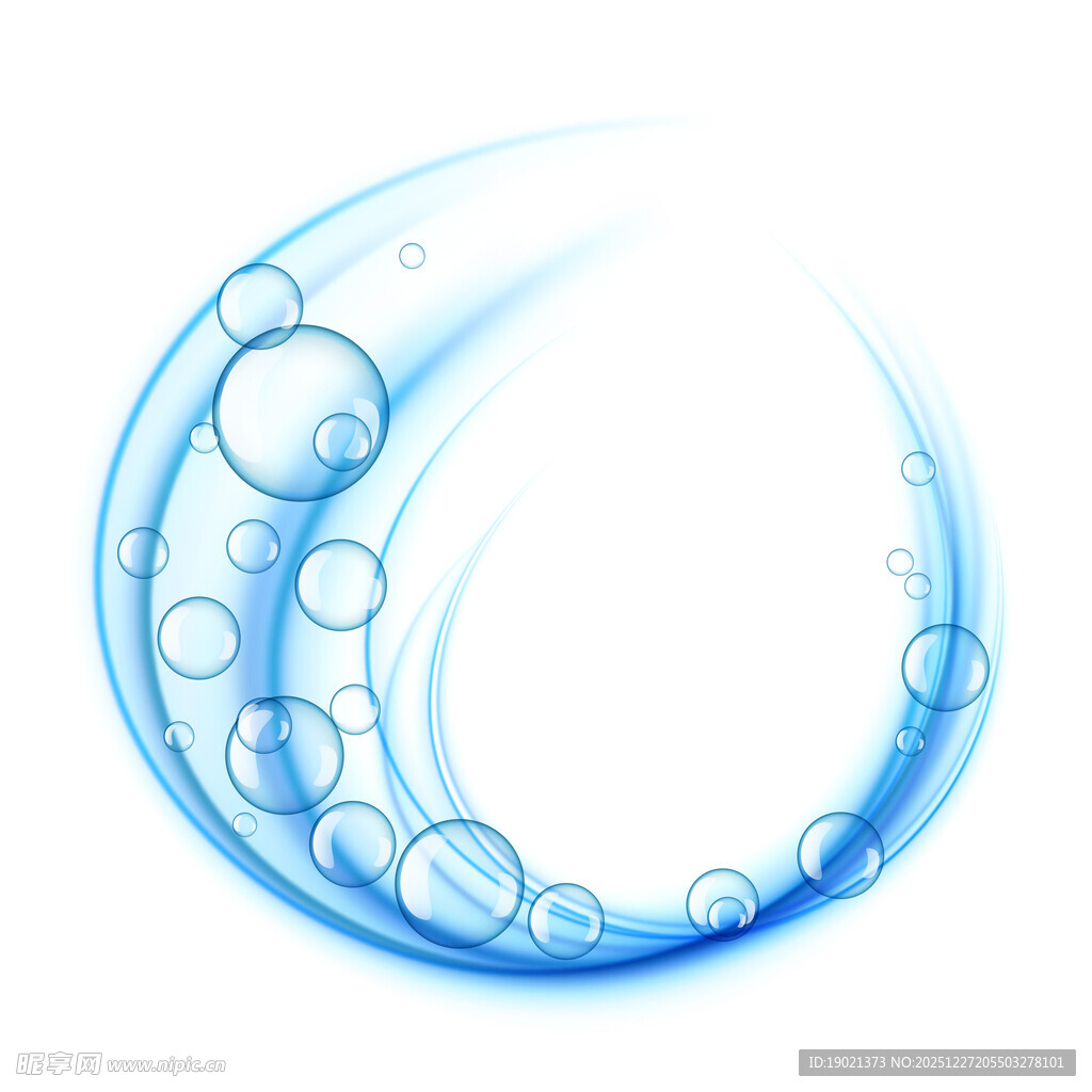 蓝色气泡图案