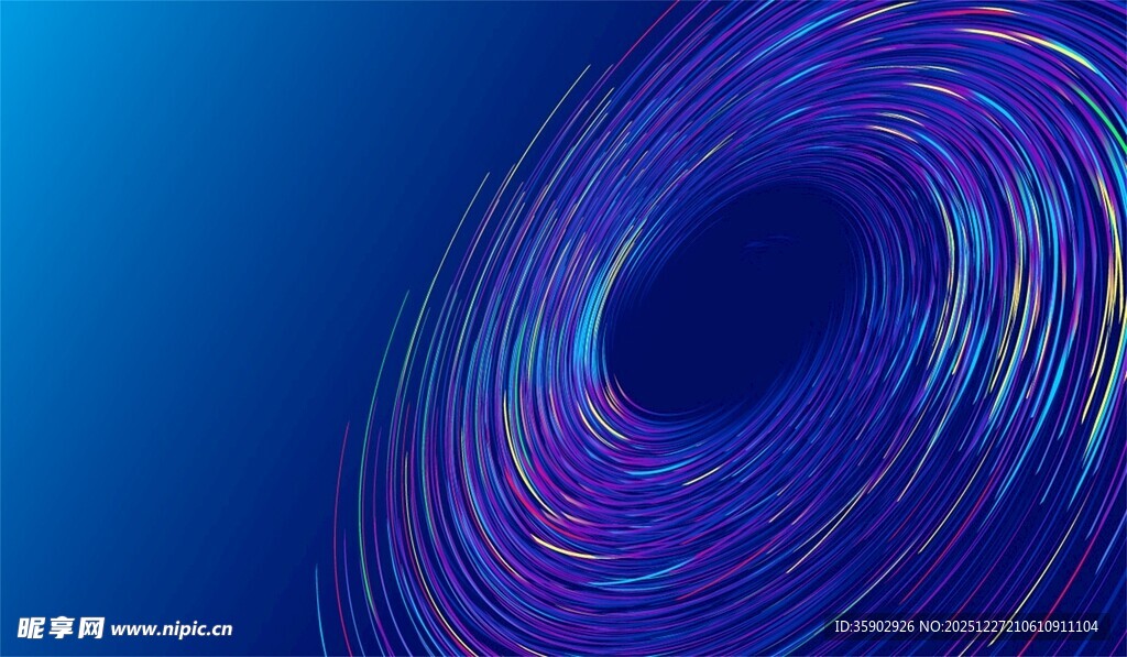 炫彩螺旋线条抽象图案