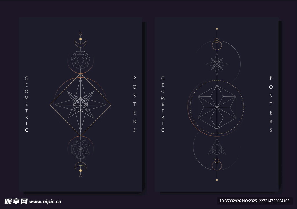 神秘几何图案装饰设计