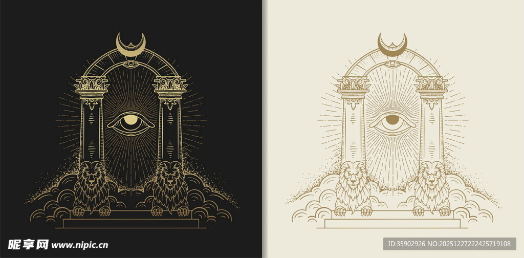 神秘几何风格金属艺术装置