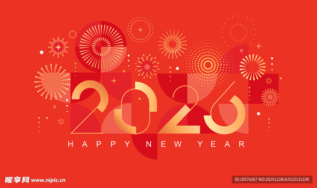 新年喜庆插画背景