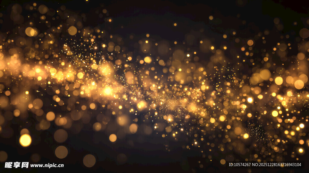 金色闪耀光斑梦幻背景