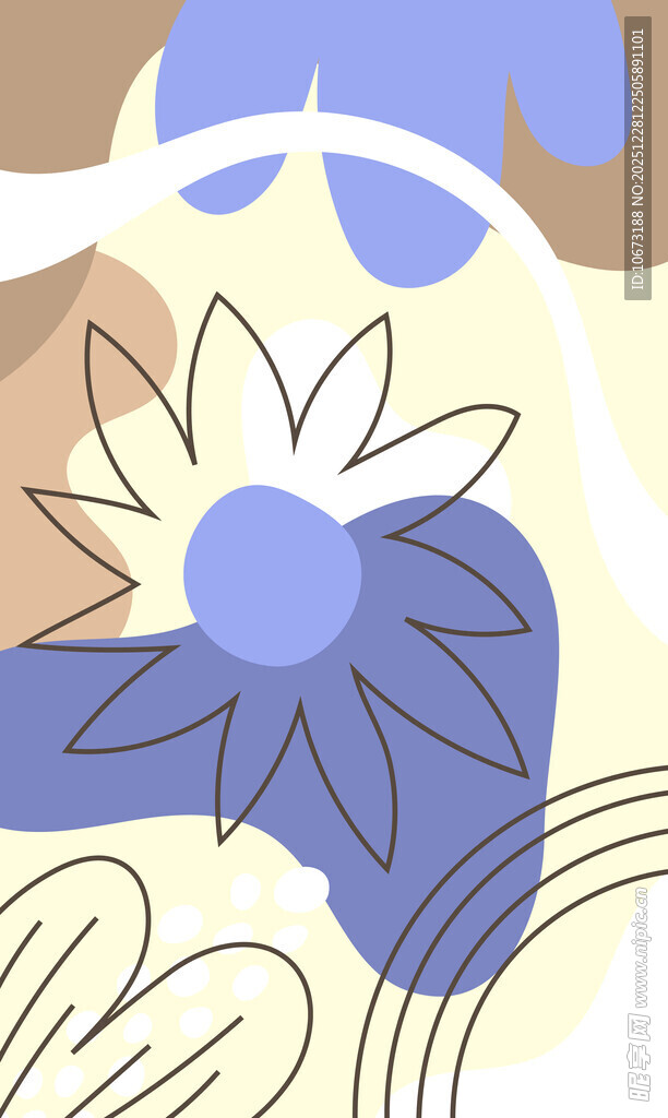 抽象花卉图案背景设计