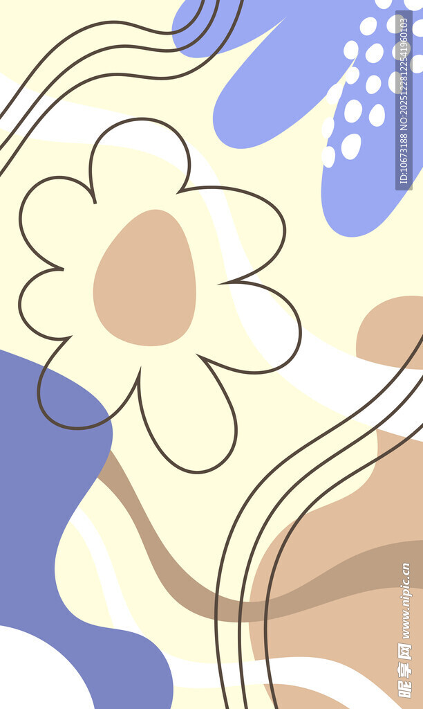 抽象花卉图案背景图