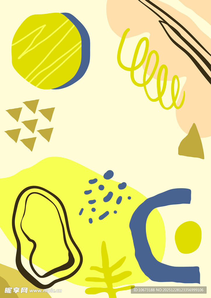 抽象几何艺术插画