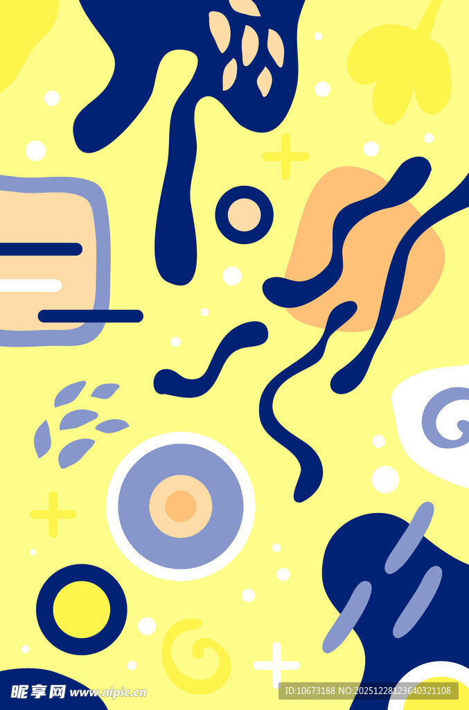 抽象几何图案艺术插画