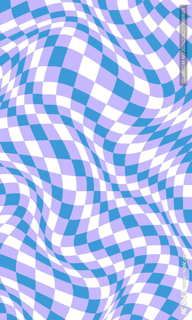 蓝紫色渐变扭曲方格图案