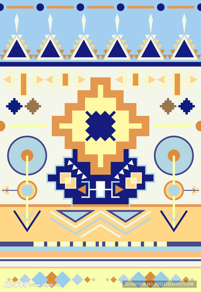 几何图案装饰艺术风格背景