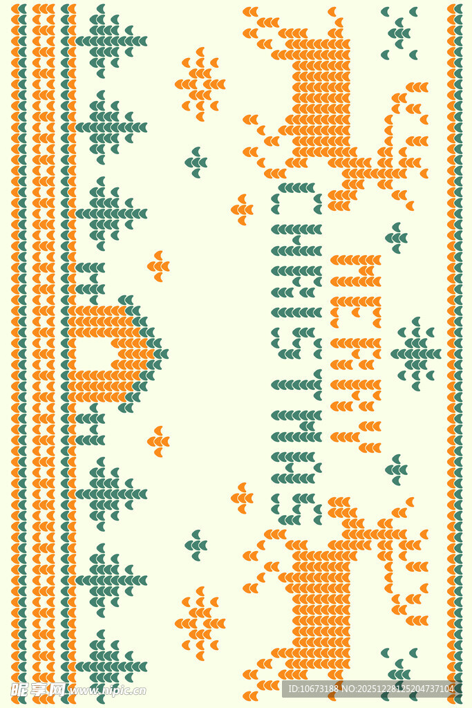 圣诞风几何图案装饰元素