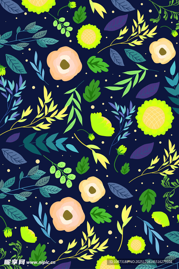 花卉植物图案背景设计