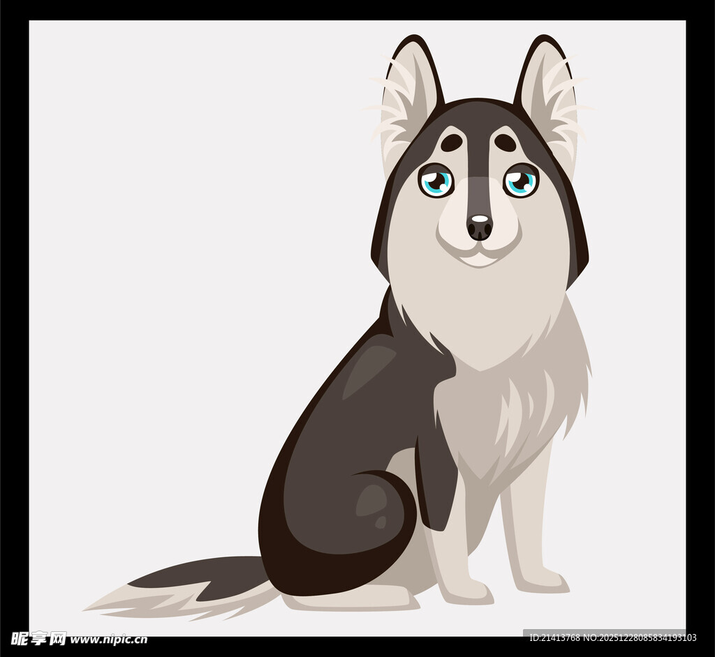 可爱哈士奇卡通形象