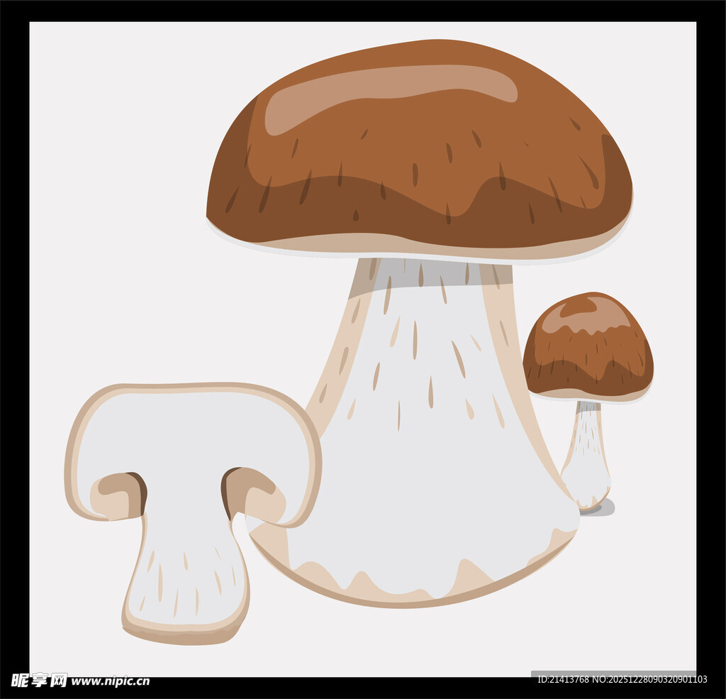 可爱蘑菇插画