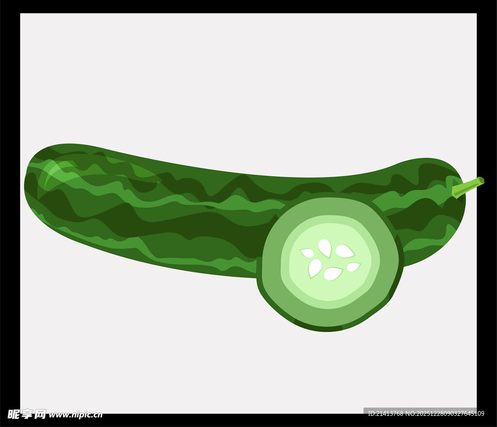 卡通黄瓜形象展示