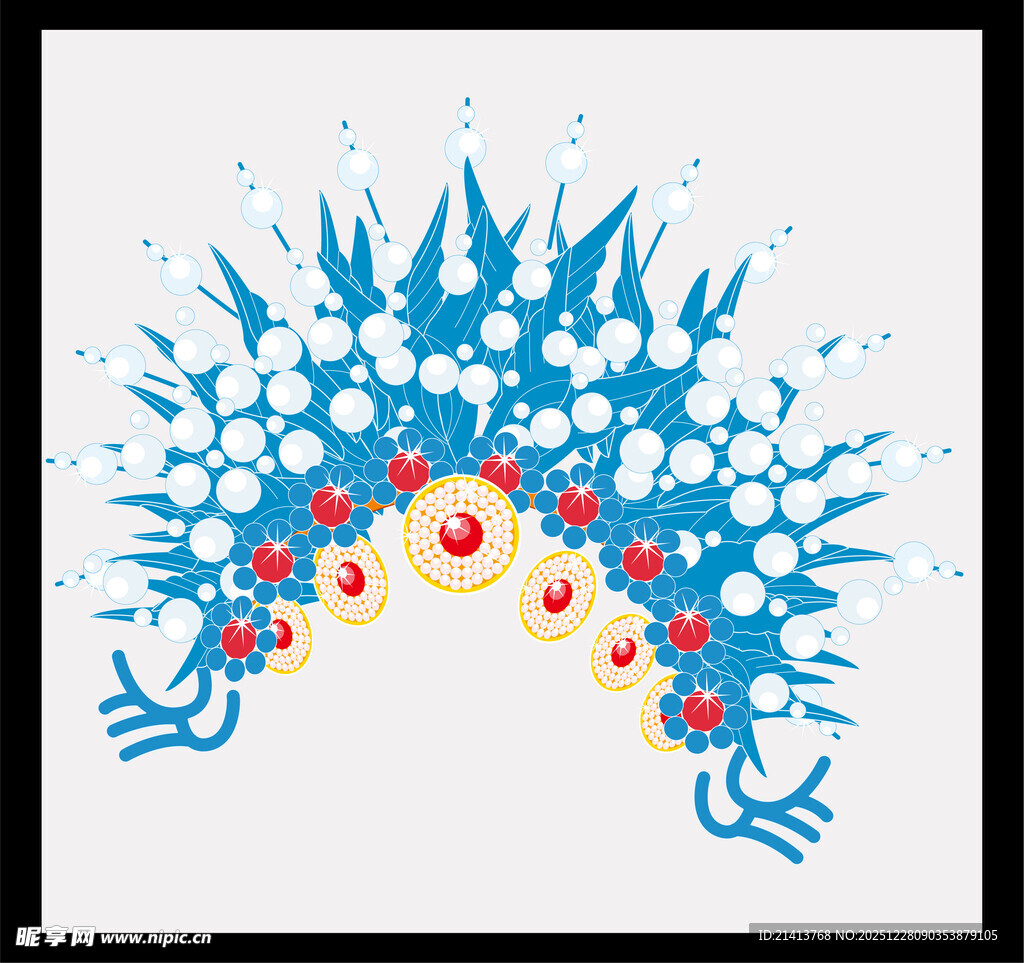 京剧凤冠图案设计元素