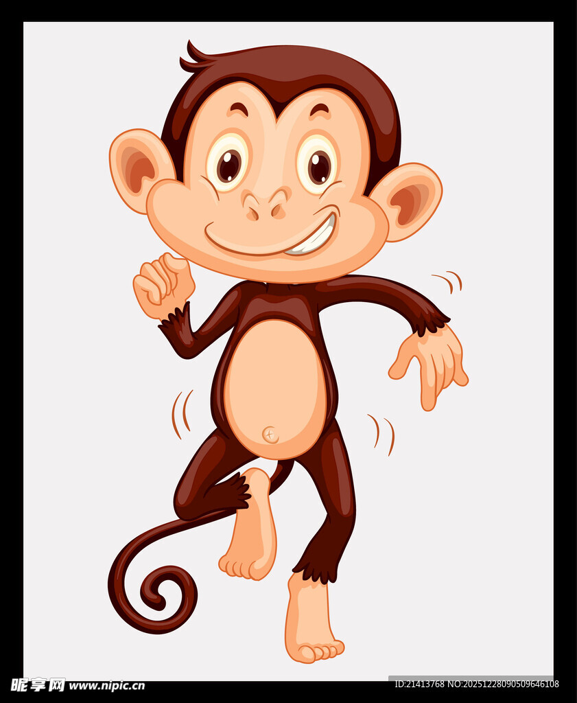 跳跃的可爱小猴