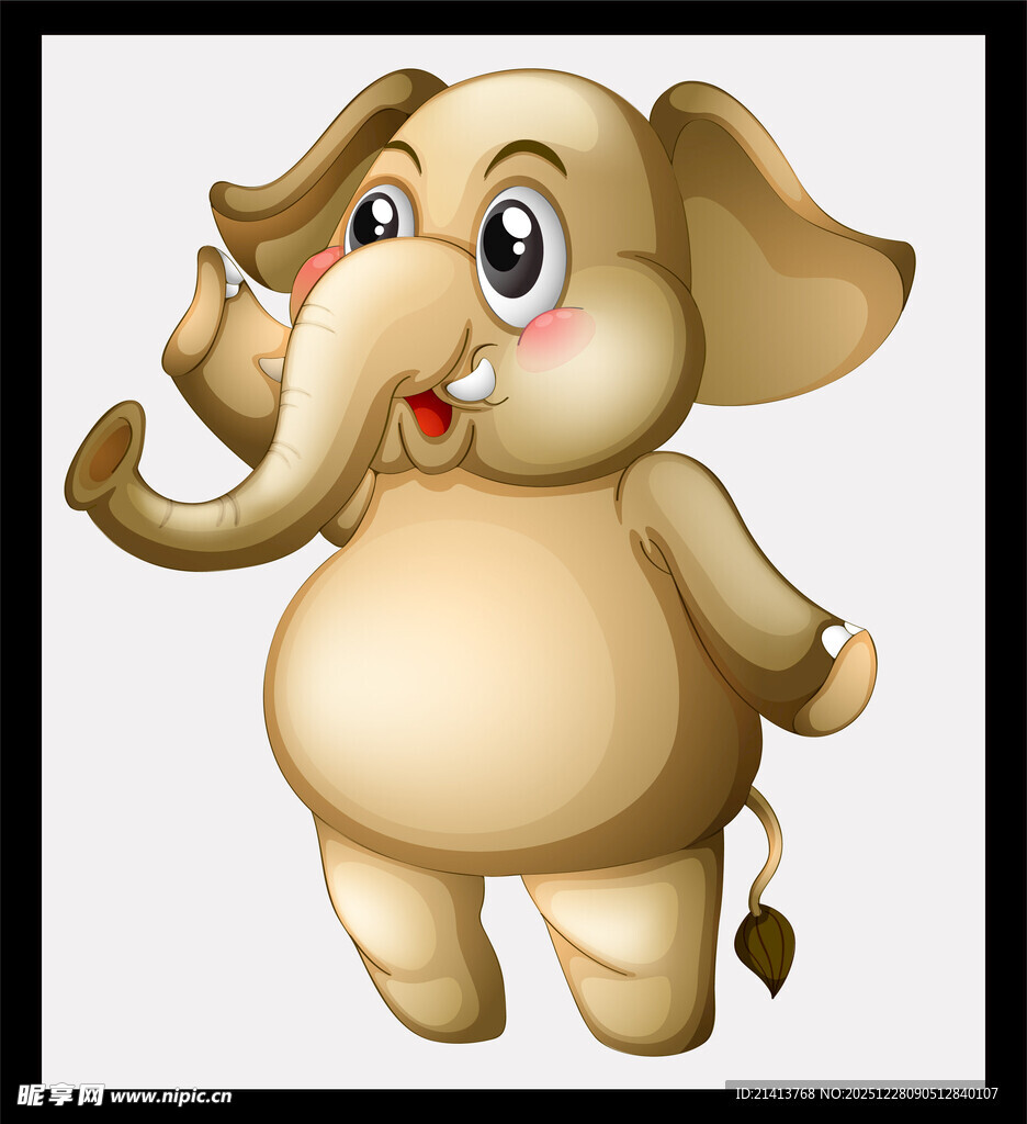 可爱卡通大象形象