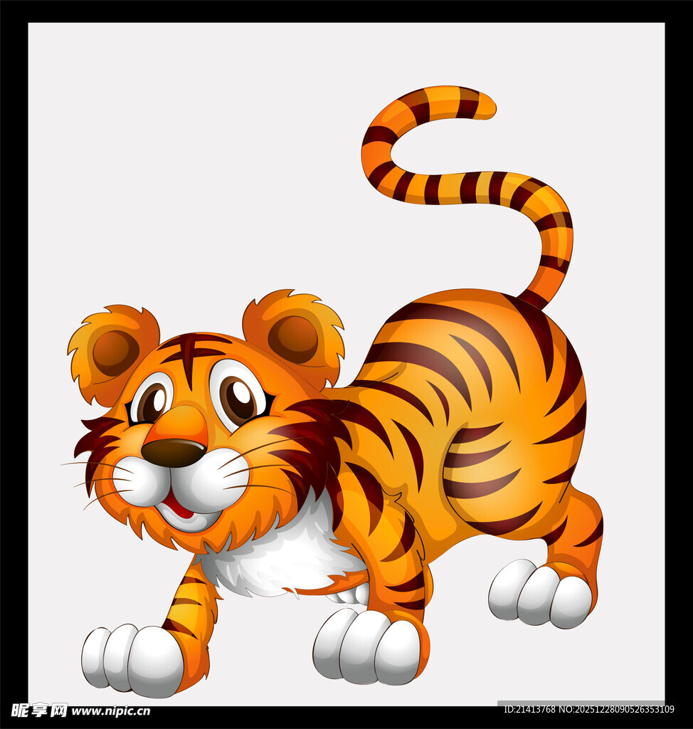 可爱卡通老虎形象